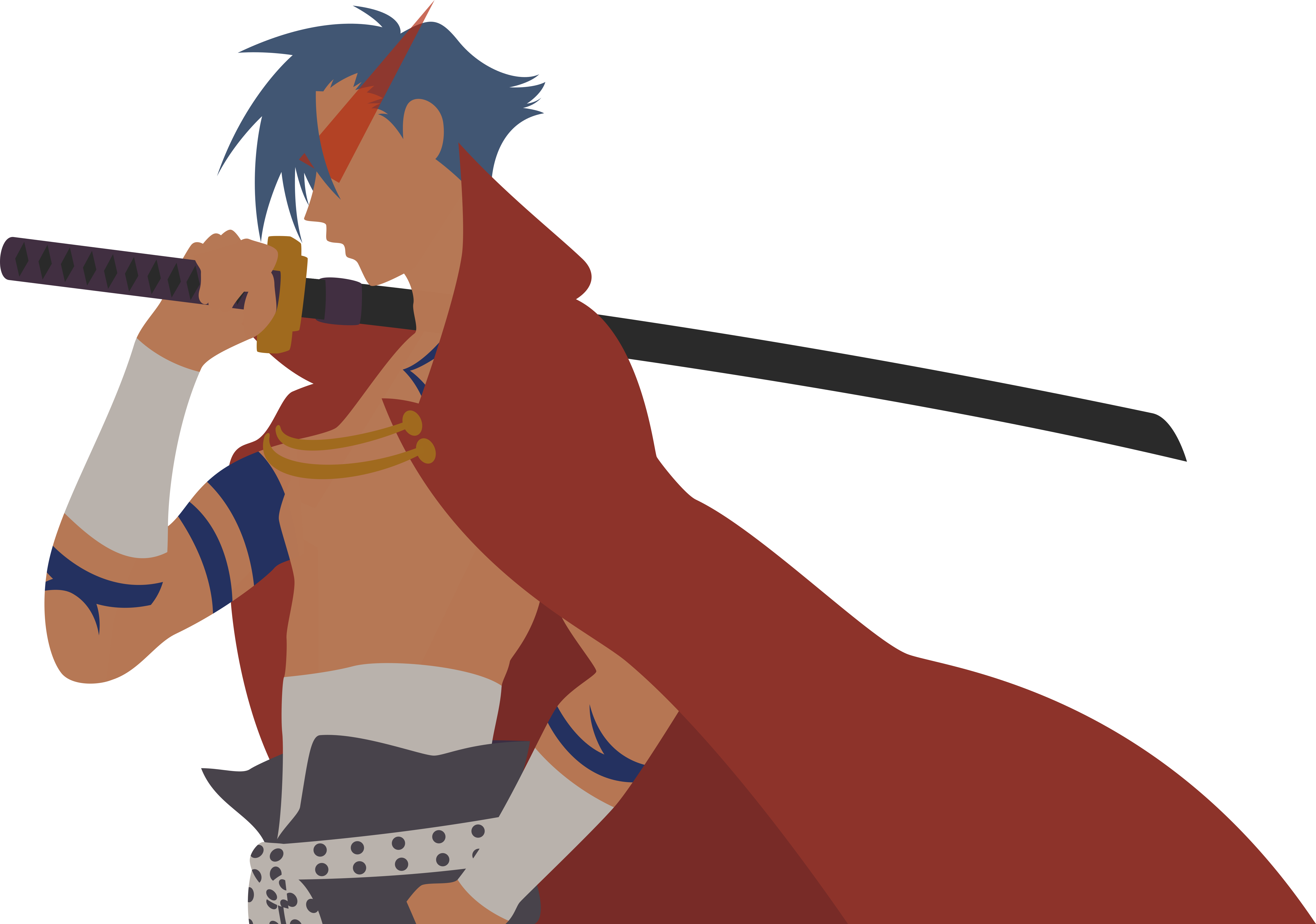 Lagann Kamina 1 , - Kamina (5697x4000), Png Download