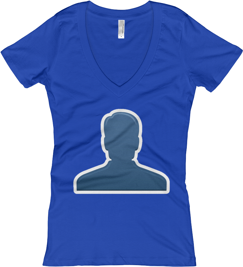 Women's Emoji V Neck - Shirt (1000x1000), Png Download