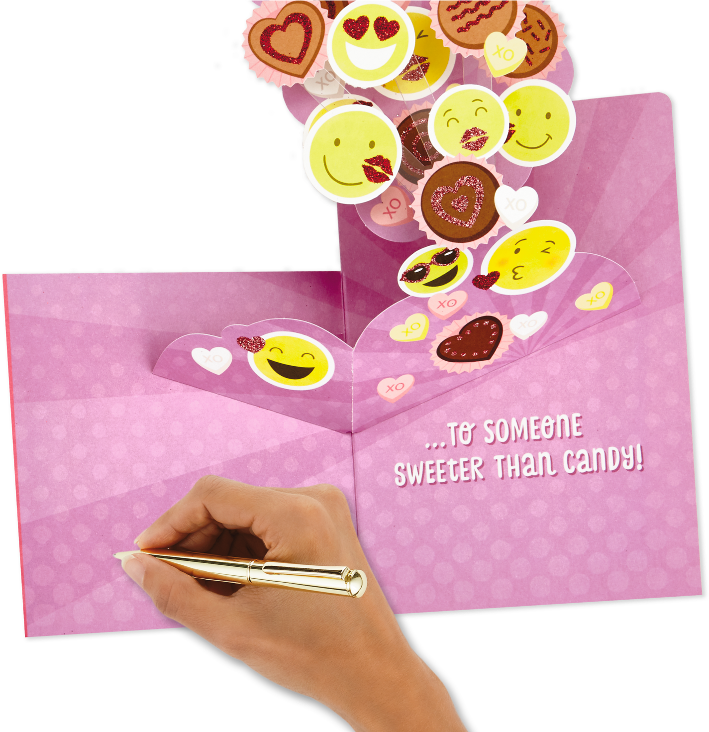 Happy Heart Day Emojis Pop Up Valentine's Day - Paper (1470x1470), Png Download