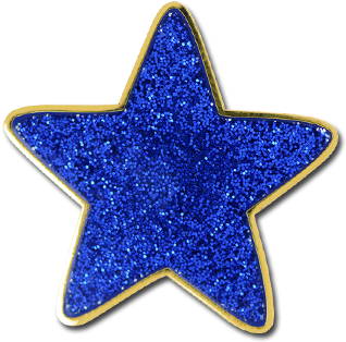 Glitter Star Star Badge - Moldes De Adornos Navideños En Fieltro (572x541), Png Download