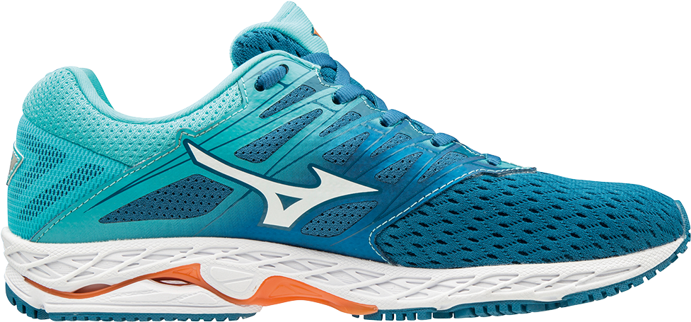 Right Side Of Blue Mizuno Wave Shadow 2 Women's Running - Nike Downshifter Turquesa (930x930), Png Download