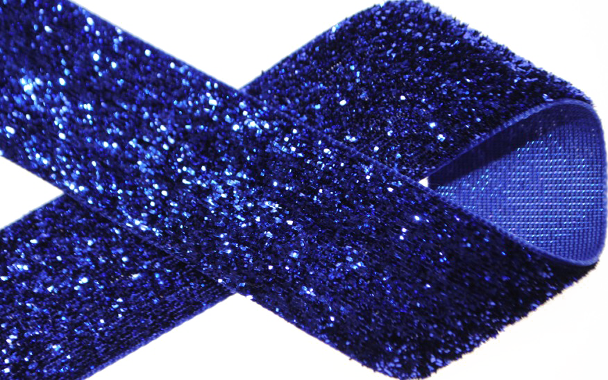 Glitter Bow Ribbon Png Image - Blue Glitter Ribbon (876x548), Png Download