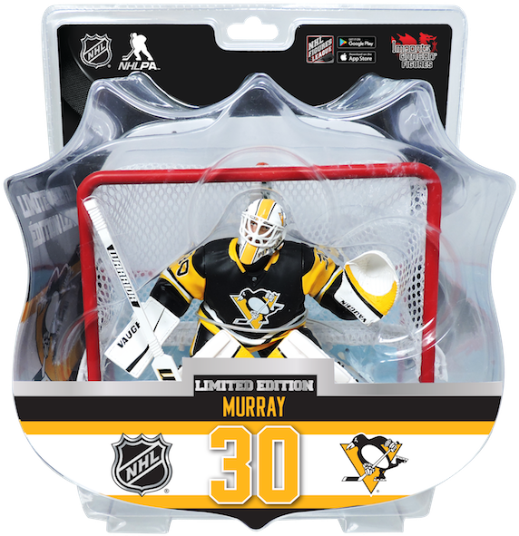 Matt Murray Goalie With Net 6" Imports Dragon Figure - Pittsburgh Penguins (600x619), Png Download