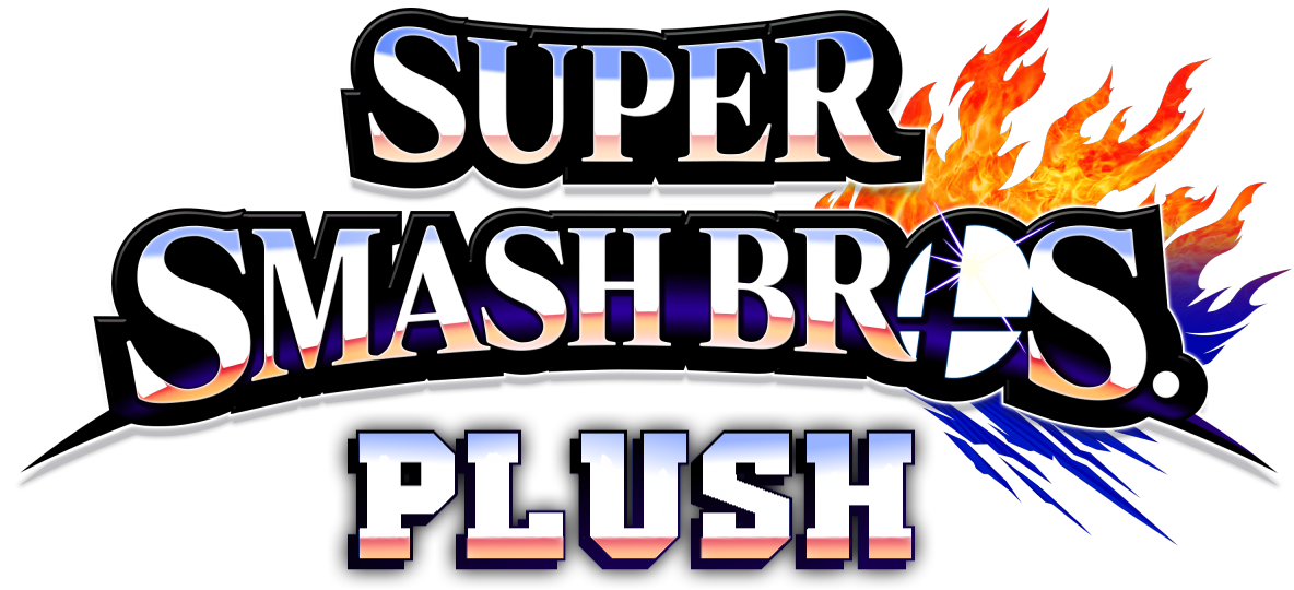 Super Smash Bros Plush Logo - Graphic Design (1202x580), Png Download