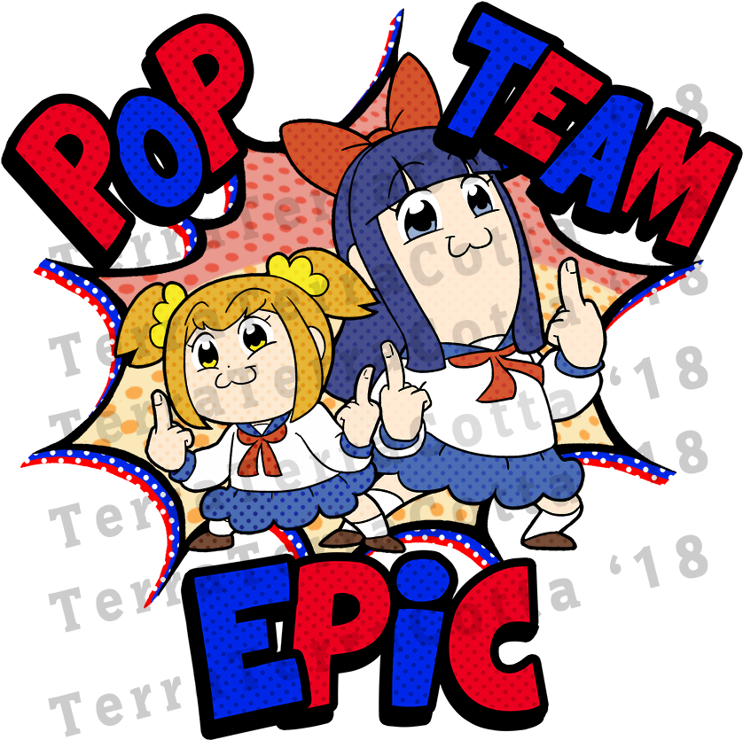 Pop Team Epic Anime Midwest 2018 Anime Midwest Popuko - Cartoon (864x864), Png Download