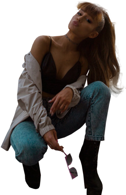 Ariana Grande And Blackpink (500x685), Png Download