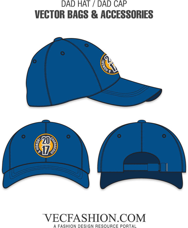 Snapback Clipart Design - Blue Baseball Hat Template (1000x1000), Png Download