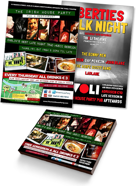 Flyers Print Design The Irish House Party - Flyer (500x620), Png Download