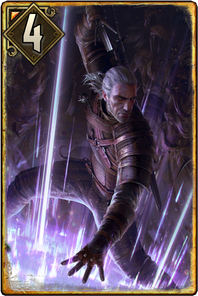 Yrden To Złota Neutralna Karta Jednostki O Koszcie - Art Of The Witcher Card Game Geralt (766x1024), Png Download