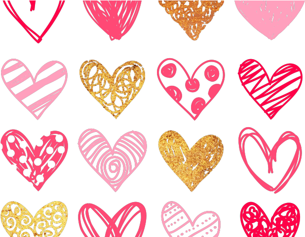 Hearts Clipart Scribble - Corazones Dibujados A Mano (640x480), Png Download