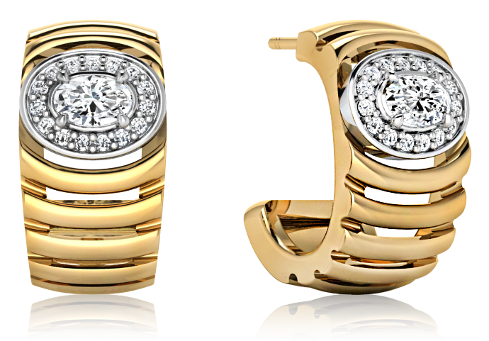 Ripple Diamond Earrings - Earrings (1024x1024), Png Download