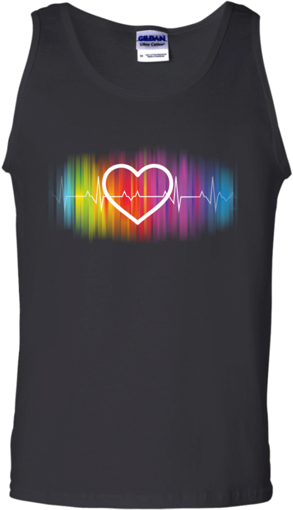 Rainbow Heart Pulse - Help More Bees Plant More Trees (1024x1024), Png Download
