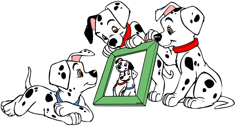 Puppies Looking At Picture - Carica Dei 101 Cuccioli (779x415), Png Download