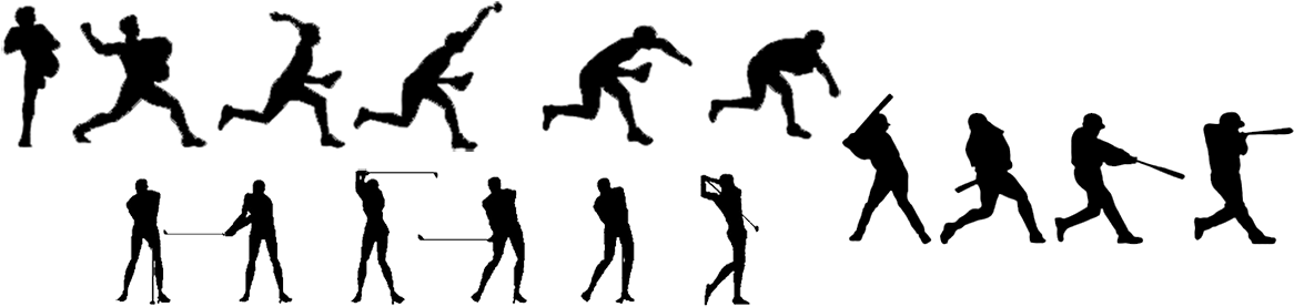 Baseball Hitting, Golf Swing, And Pitching Instruction - Silhouette (1200x280), Png Download
