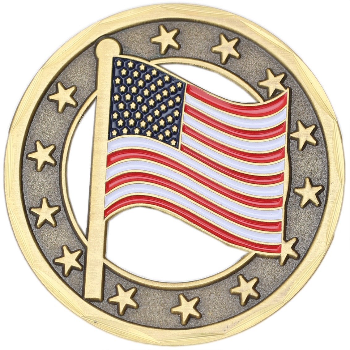 Navy/american Flag Challenge Coin - Emblem (1280x1280), Png Download