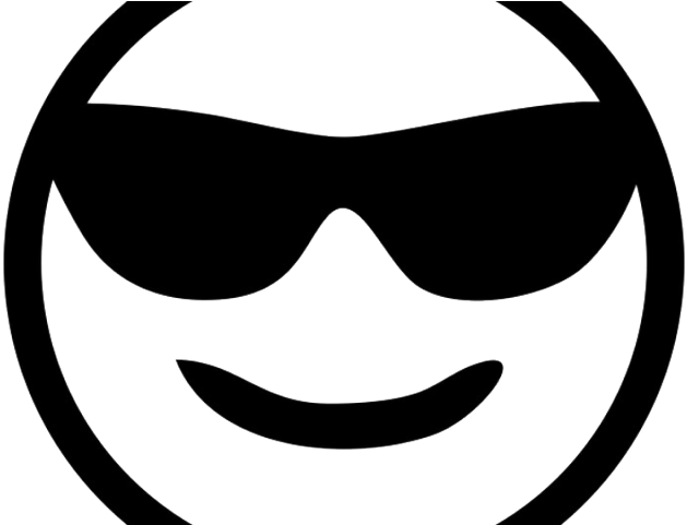 Sunglasses Emoji Clipart Logo Png - Sunglasses Emoji Black And White (640x480), Png Download