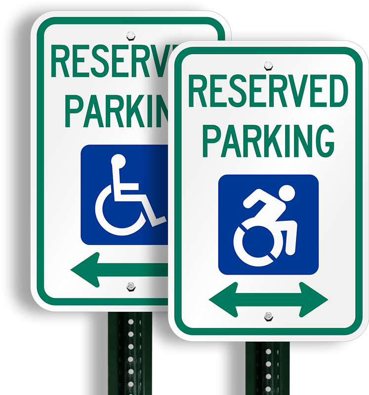 Access Reserved Parking Sign - Handicap Parking Space Signs (800x800), Png Download