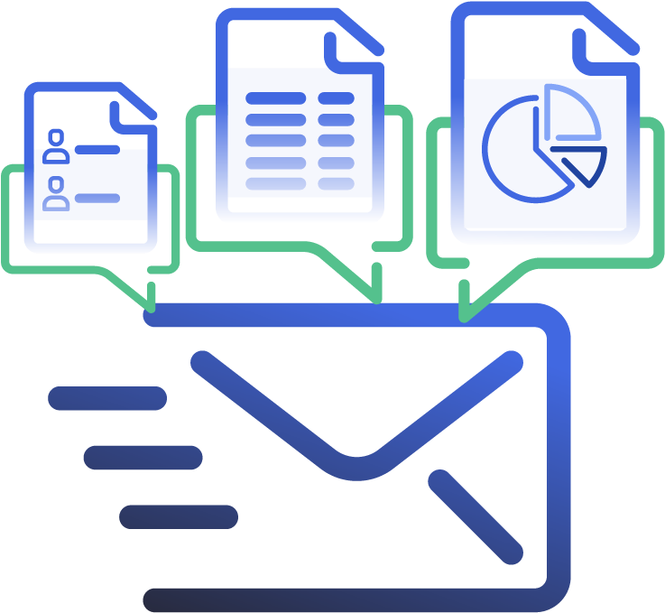 Schedule Reports To Email - Email With Question Mark Icon (1153x973), Png Download
