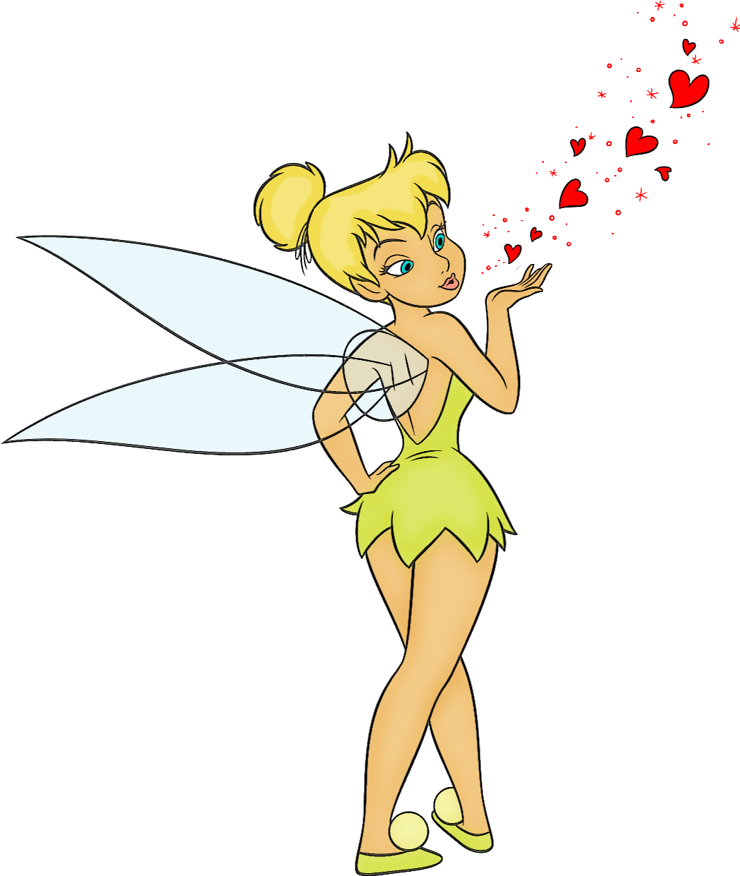 Tinkerbell Coloring Pages Coloring - Couleur Dessin De Fée Clochette (1123x1252), Png Download