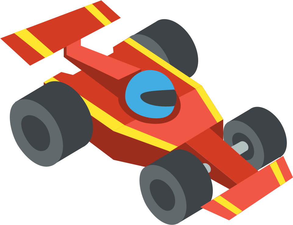 File - Emojione 1f3ce - Svg - Race Car Icon Png Clipart - Racing Car Emoji (961x738), Png Download