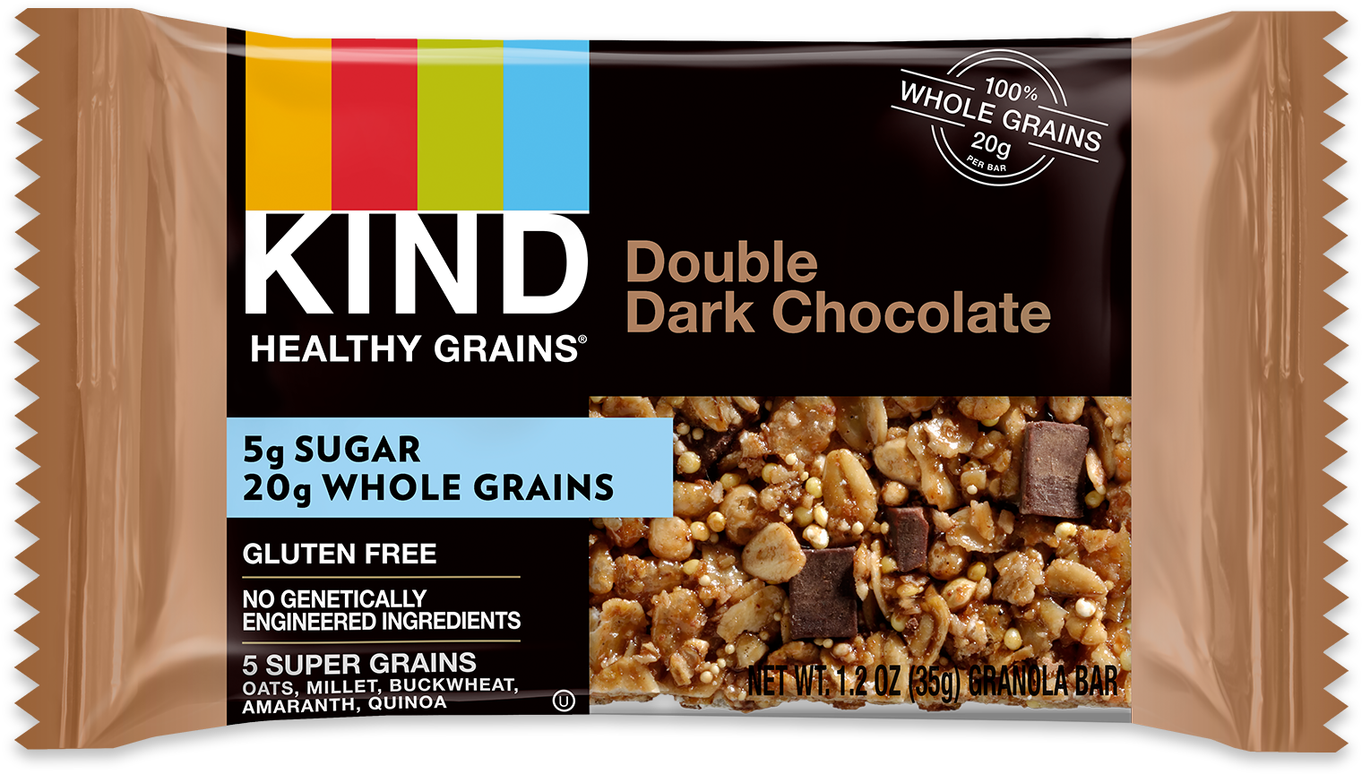Kind Healthy Grains Double Dark Chocolate (1520x1240), Png Download