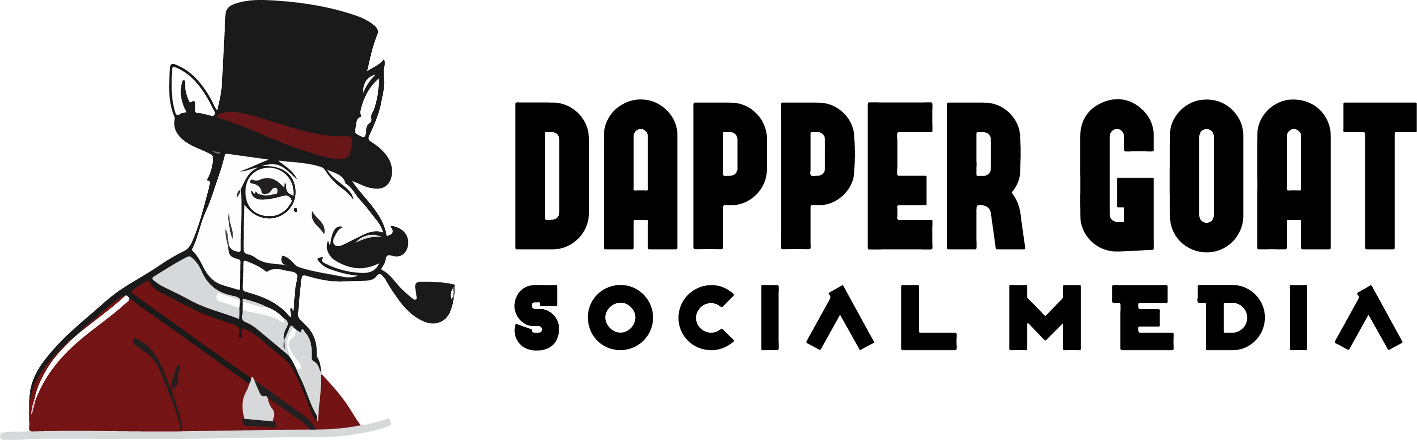 Dapper Goat Social Media - Human Action (2851x885), Png Download
