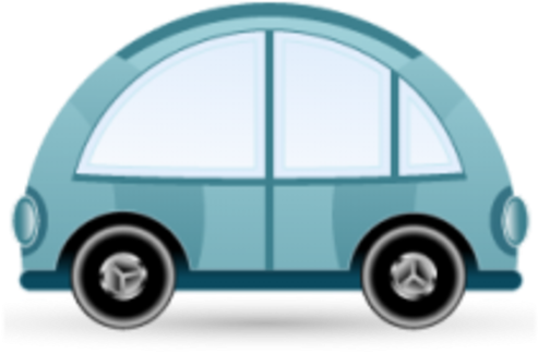 卡通 小 汽车 (600x600), Png Download