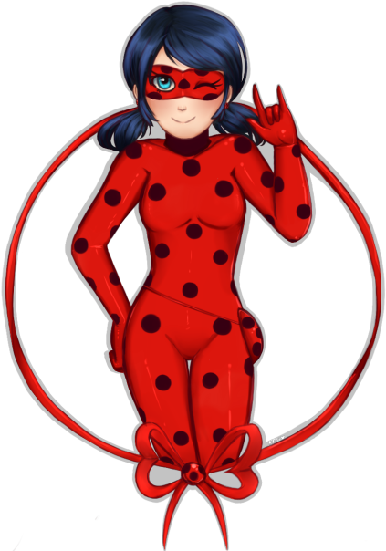 Red X Clipart Transparent Background - Ladybug Fanart Transparent Miraculous (500x637), Png Download
