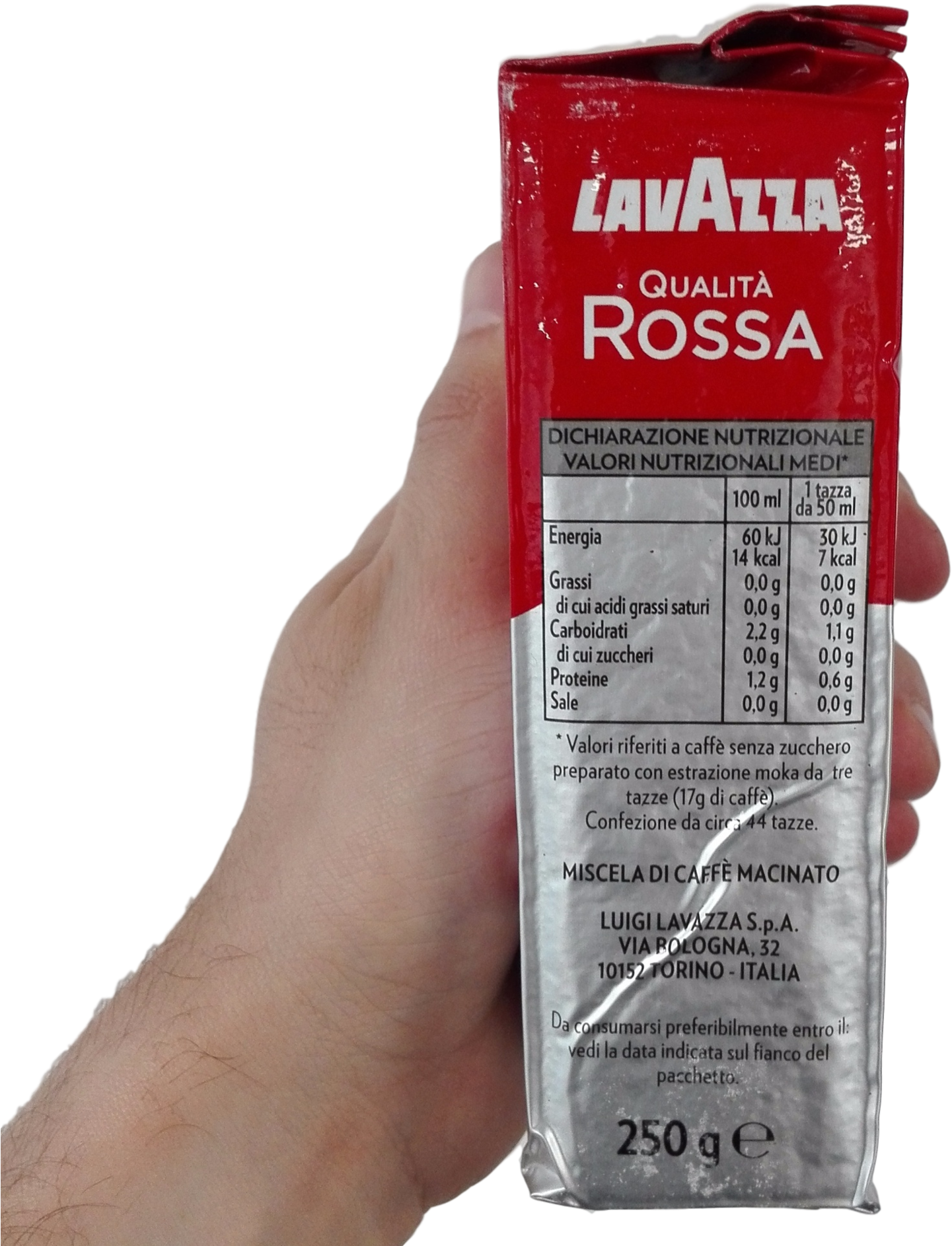 Lavazza Ground Coffee Gr 250 Rossa Red X - Lavazza (2000x2000), Png Download