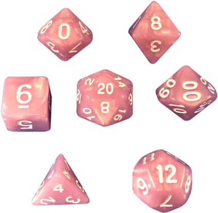 Pink Marble Dnd Dice - Dice Game (750x563), Png Download