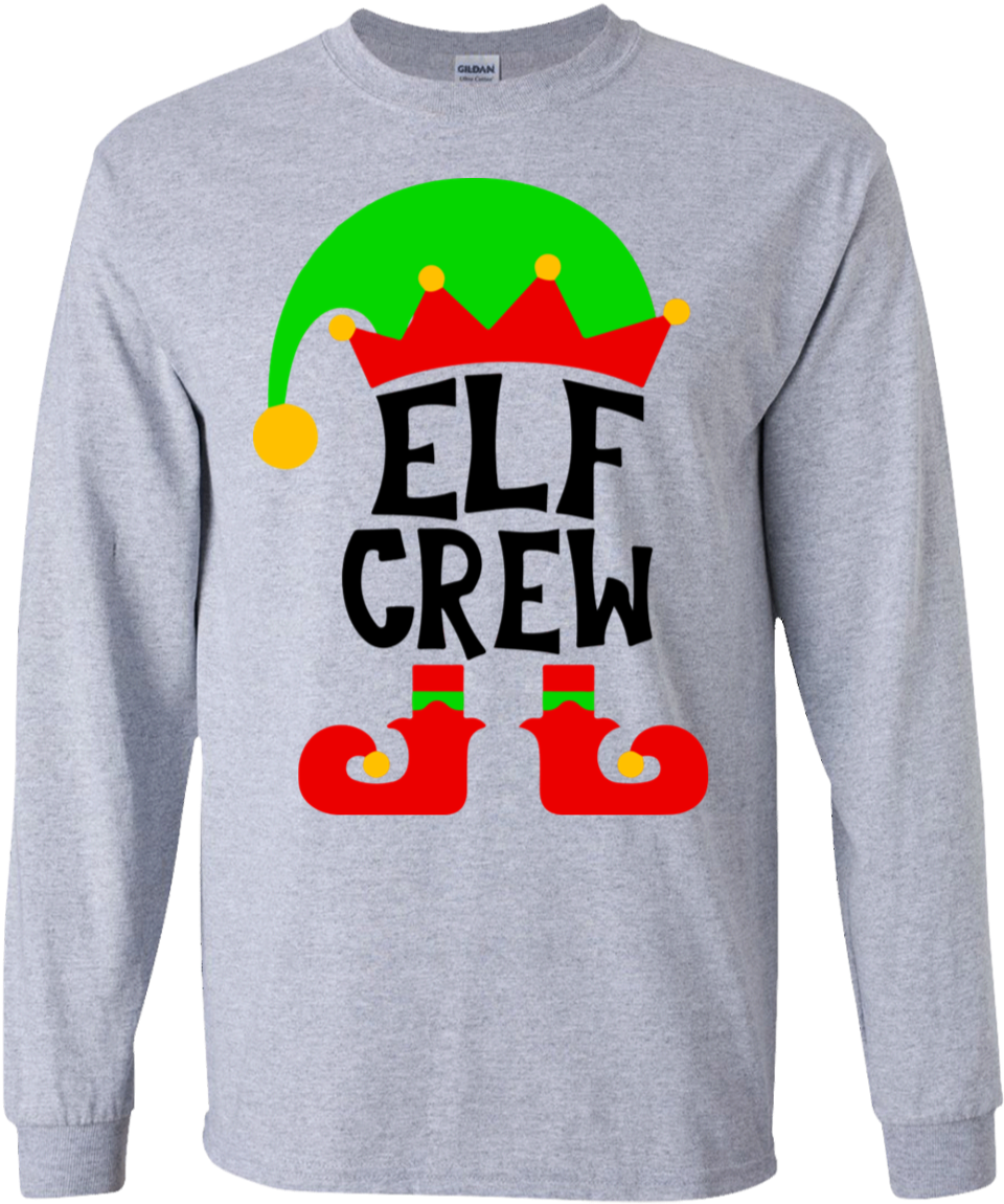 Load Image Into Gallery Viewer, Elf Crew, Christmas - Long-sleeved T-shirt (1155x1155), Png Download