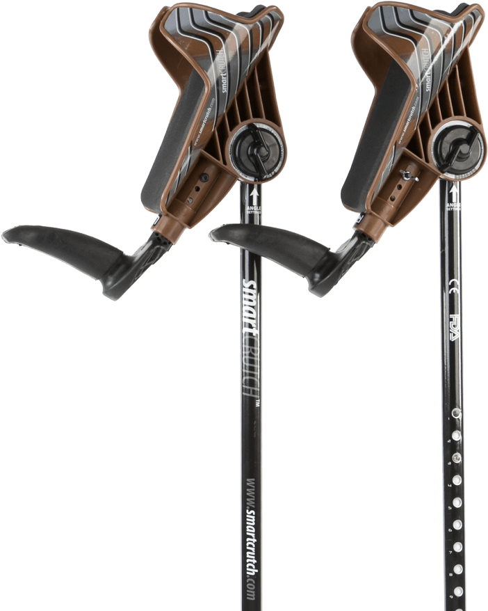 Brown Crutches From Smartcrutch - Ski Pole (800x900), Png Download