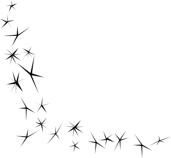 Vector Freeuse Library Black Clip Art At Clker Com - Sparkle Clip Art Black And White (600x554), Png Download