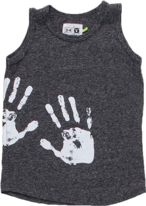 Nununu Tanktop Hand Print - Nununu Hand Print Tank-top / Charcoal / 18/24m (960x720), Png Download