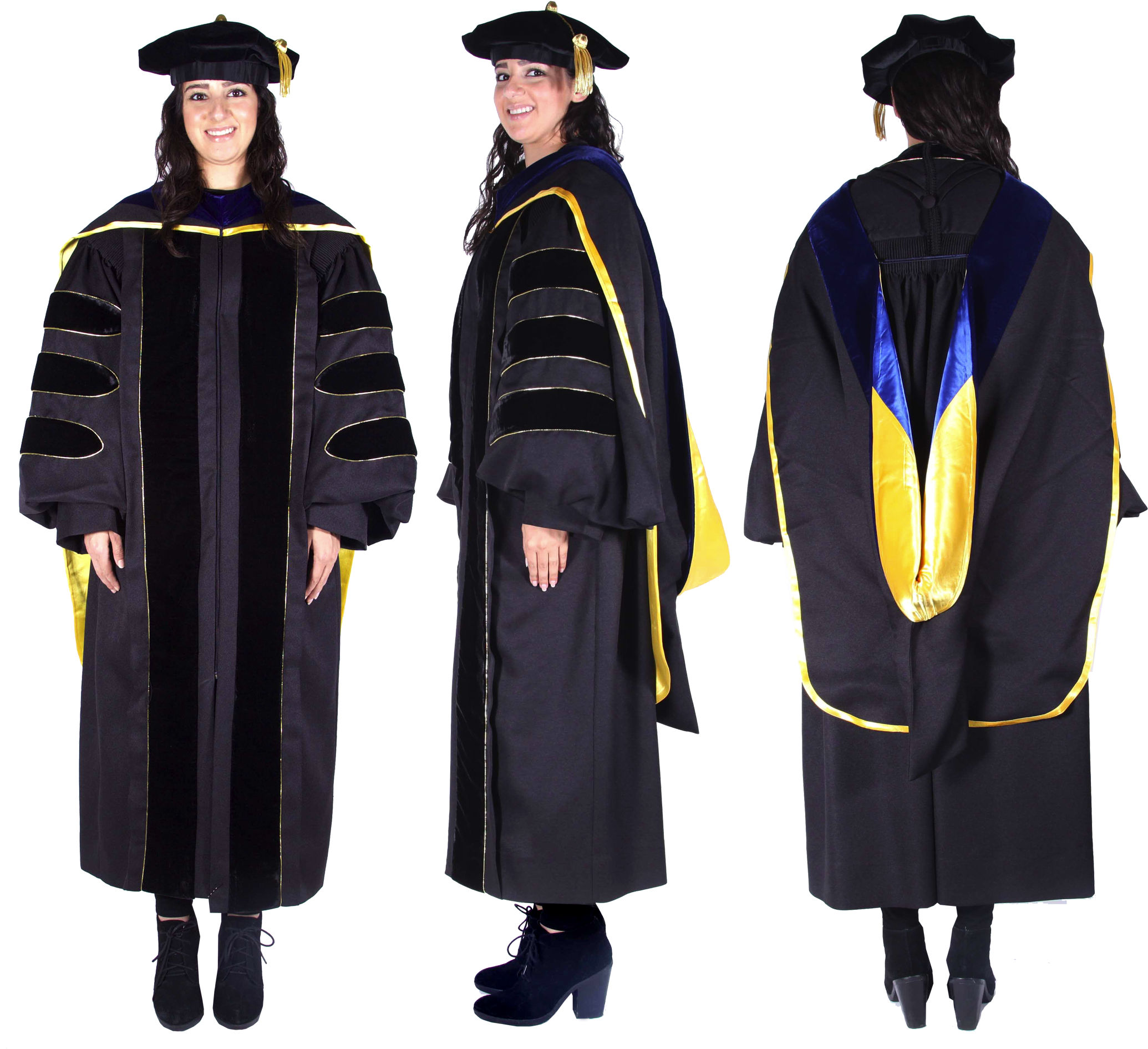 Doctoral Regalia Set For Phd Graduates - Doctoral Cap And Gown (2160x1920), Png Download