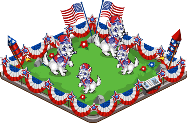 Labor Day Puppy Family - Stars And Stripes (600x396), Png Download