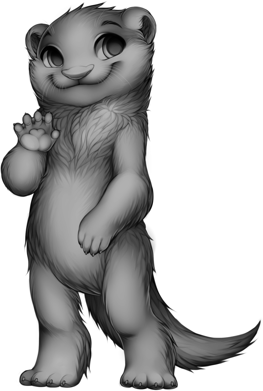 Otter Base - Furvilla Base (887x1280), Png Download