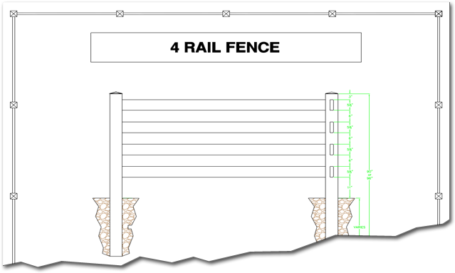 Product Details 4 Rail Hdpe Farm Fencing - Diagram (654x402), Png Download