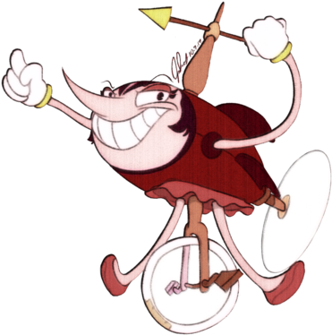 A Threatening Zeppelin By Gloomy - Cuphead Threatening Zeppelin Png (400x391), Png Download