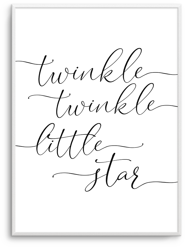 Twinkle Twinkle Little Star - Calligraphy (937x1181), Png Download