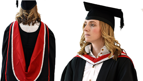 Black Gown - Teesside University Gown (500x260), Png Download