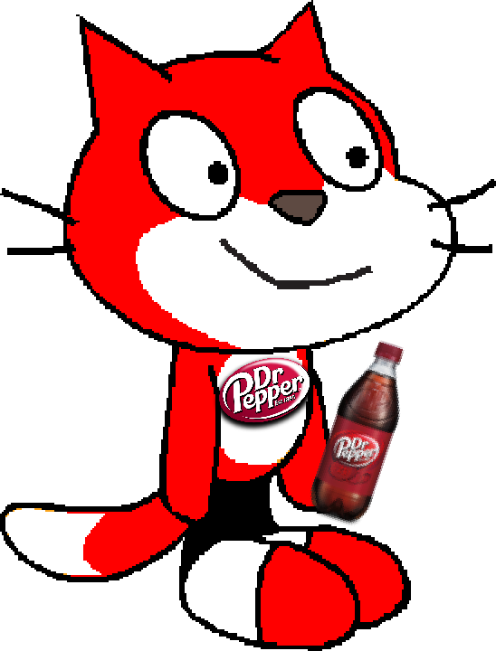 Mr Dr Pepper Cat Has Dr Pepper - Scratch Cat (548x720), Png Download