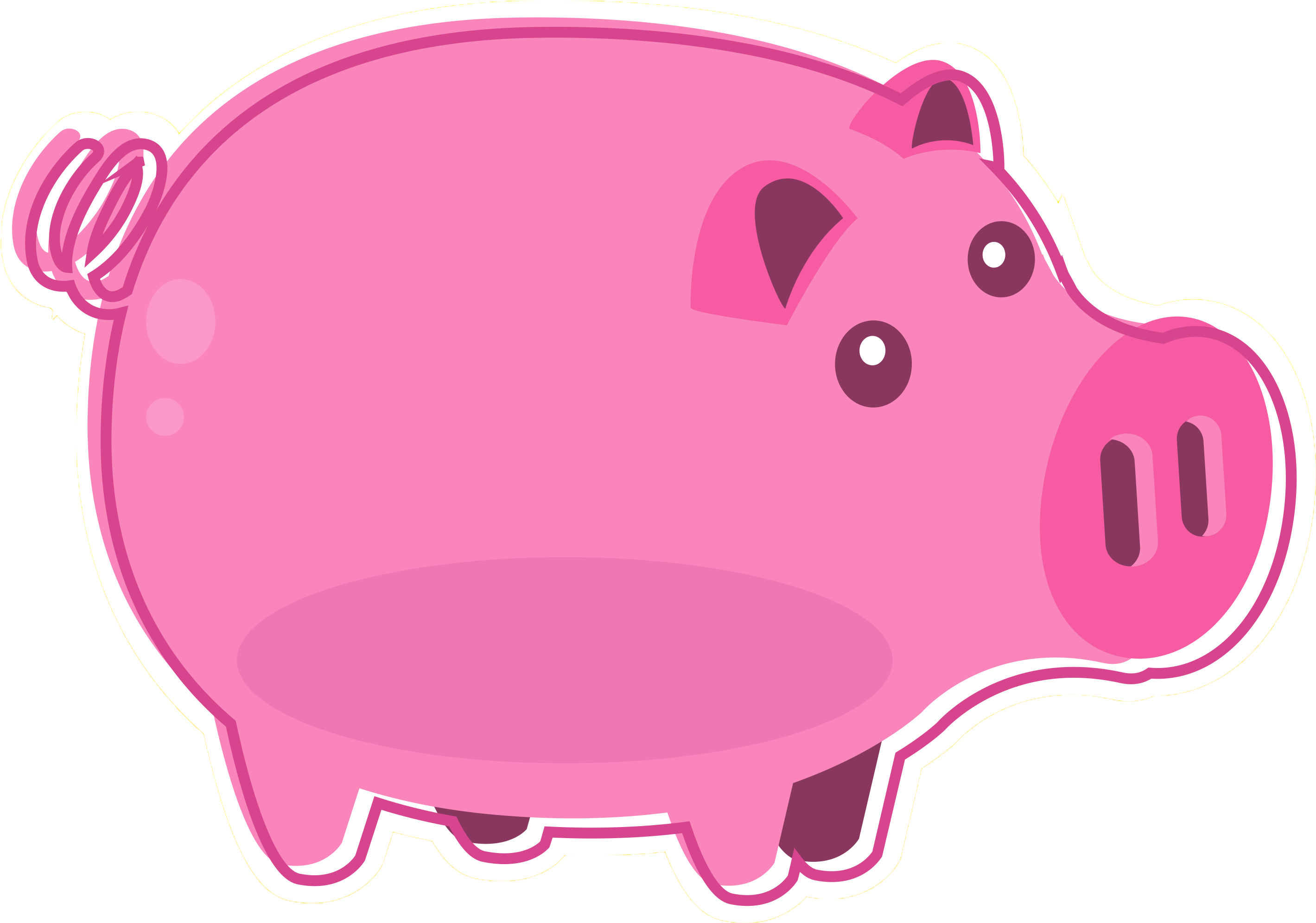 Domestic Pig Piglet Piggy Bank - Rude Mothers Day Cards (4566x3250), Png Download