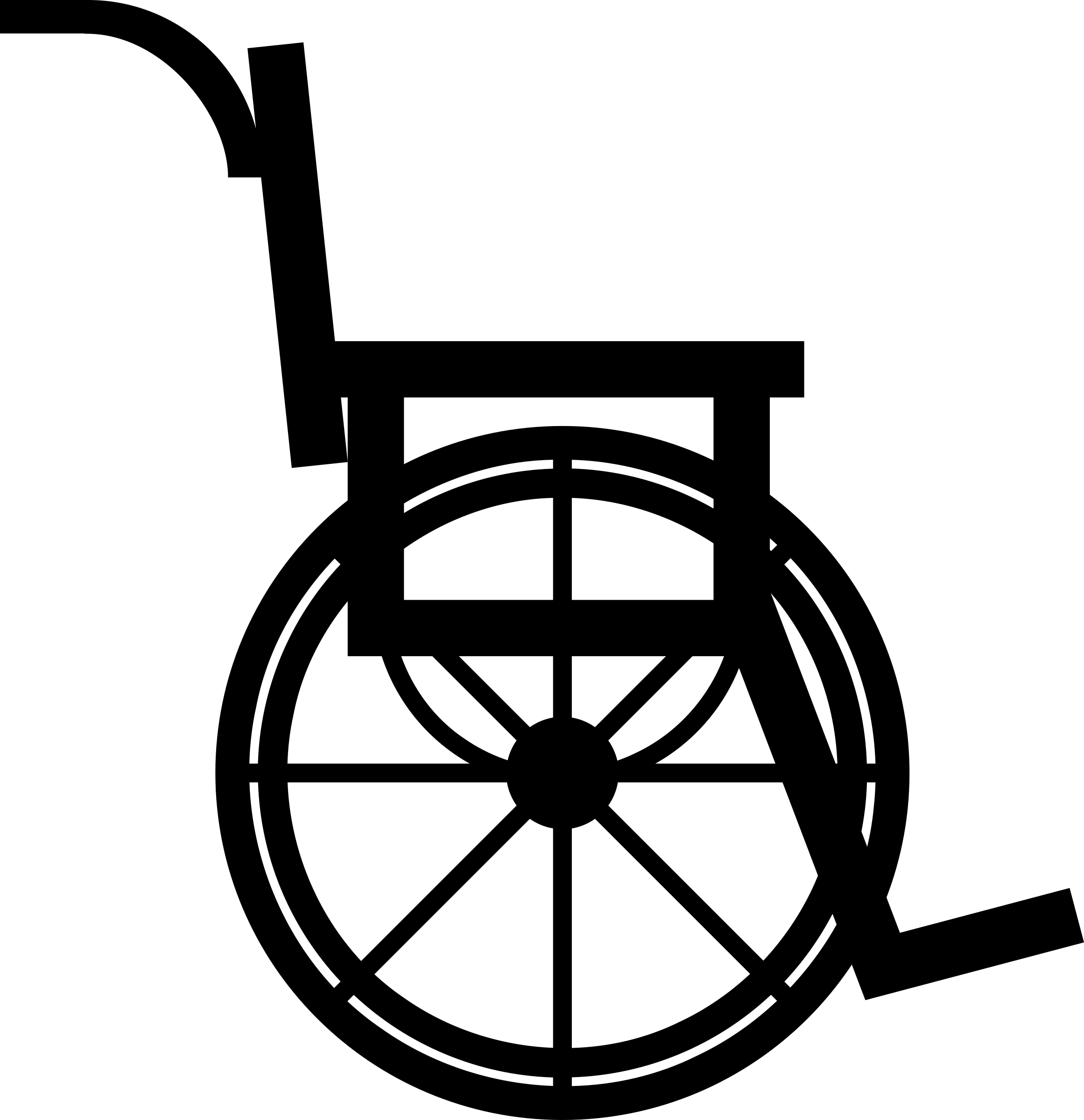 This Free Icons Png Design Of Wheelchair Silhouette (2322x2400), Png Download