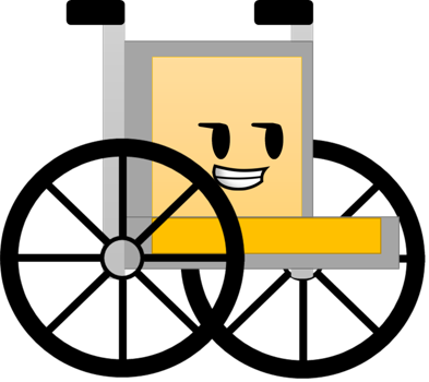 Wheelchair - Cart Wheel Png (393x350), Png Download