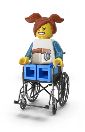 Lego-wheelchair - Wheelchair (280x435), Png Download