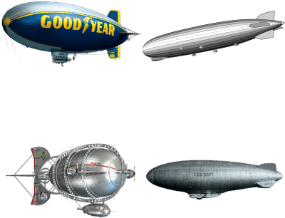 Zeppelin Airship (400x400), Png Download