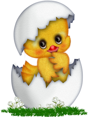 Share This Image - Easter Eggs Chickens And Bunny (450x450), Png Download