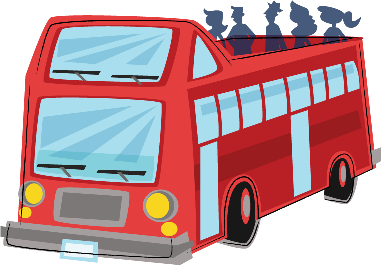 Graphic Royalty Free Download - Tour Bus Clipart (761x529), Png Download