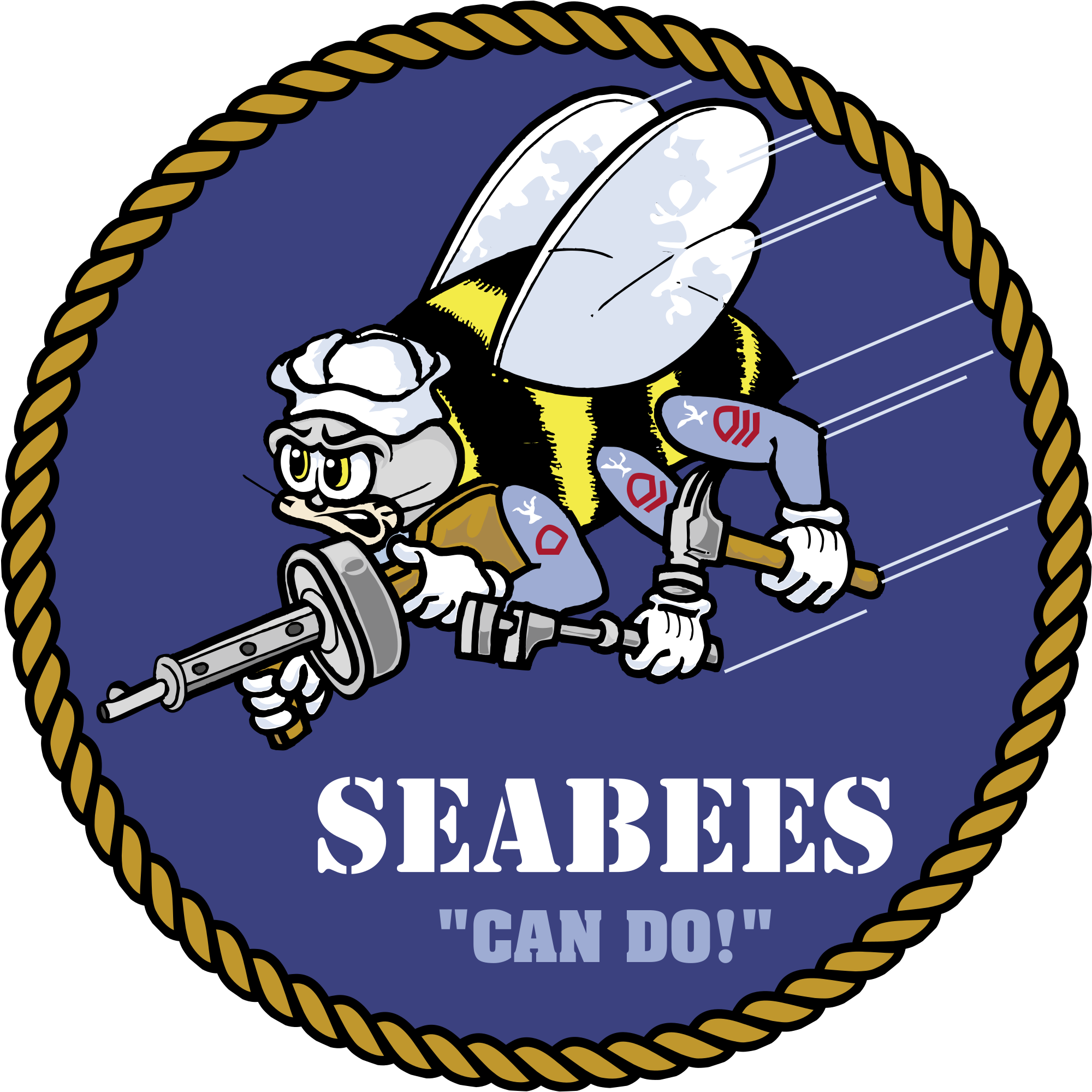 The Us Naval Construction Battalions Received The Nickname - Seabee Symbol (2750x2200), Png Download